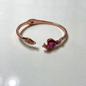 Rose gold colored jeweled bracelet